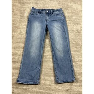 NYDJ Jeans Women 8 Blue Medium Wash Marilyn Straight Lift Tuck Cool Embrace